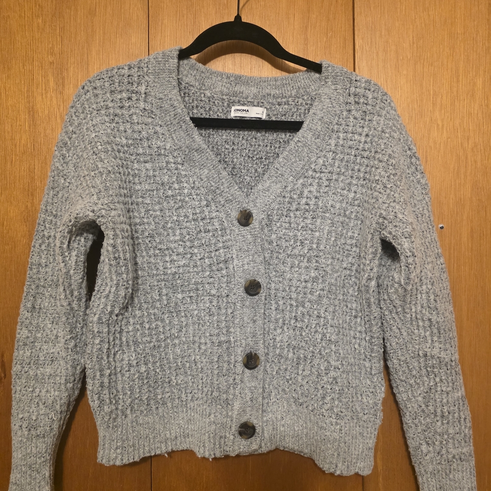 Sonoma Gray Button-Up Cardigan